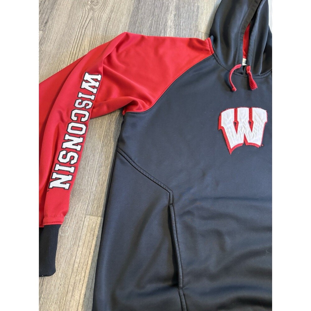Men’s Wisconsin Badgers Columbia Hoodie L Embroidered Logo Performance - Picture 3 of 10